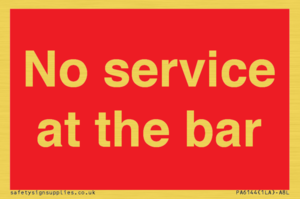 No service at the bar